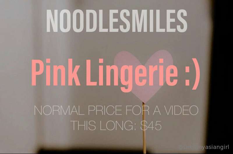 NEW OF EXCLUSIVE Video!✨
Pink Lingerie 💞
*(Solo - 4:23)* $15..