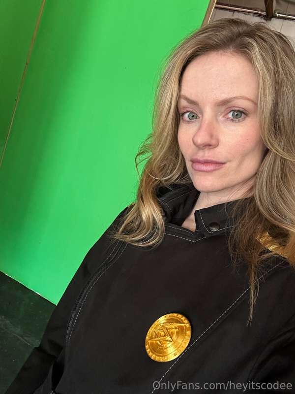 On set for a space movie 