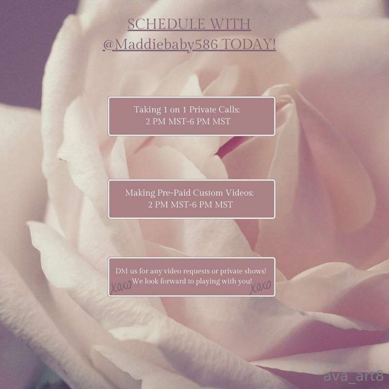 I am collabing with @maddiebaby586 today! Here is our schedu..
