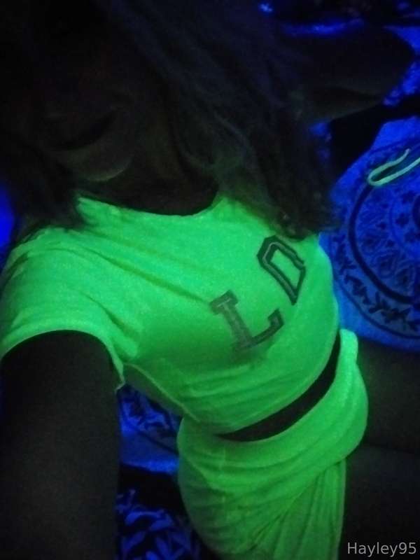 My bedroom blacklight outfit :)  What do you think ?