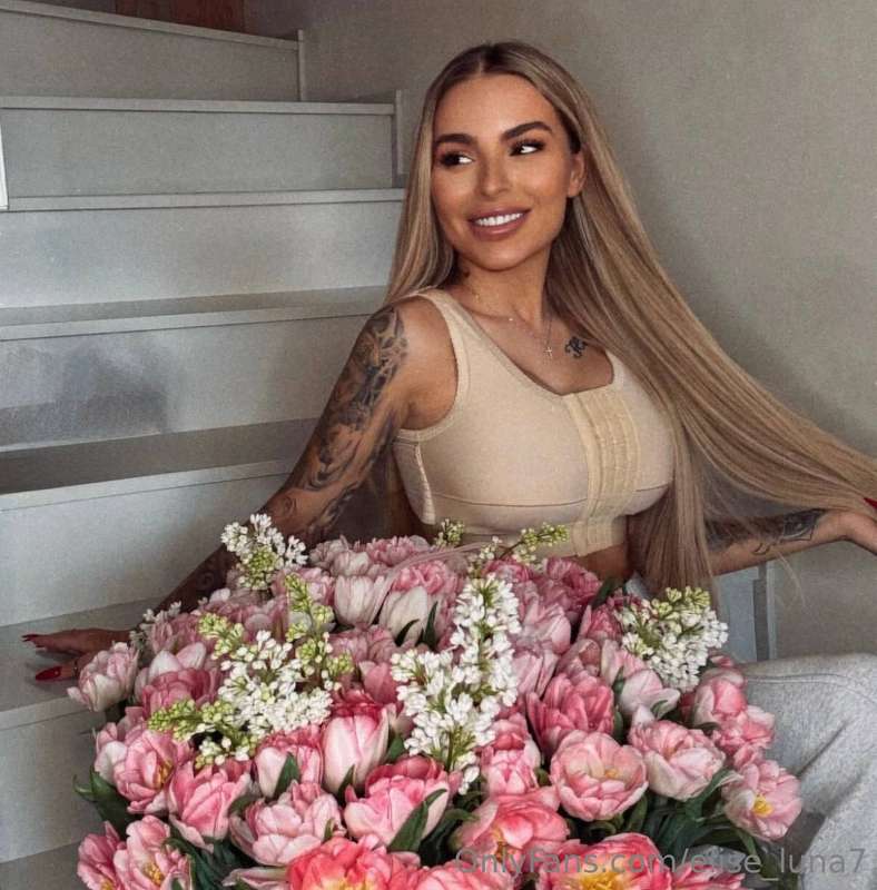 flowers will decorate any girl, so little is needed for happ..