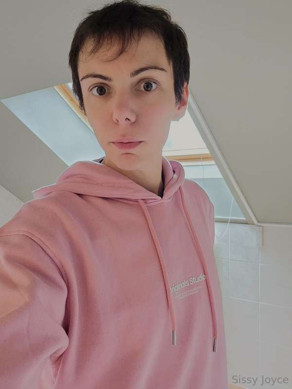 The picture in the pink sweater was taken a few days ago and..