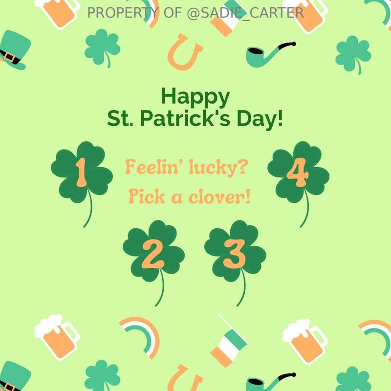 Feelin’ lucky? 🍀 Pick a clover! ☘️ One for $8 or two for $10..