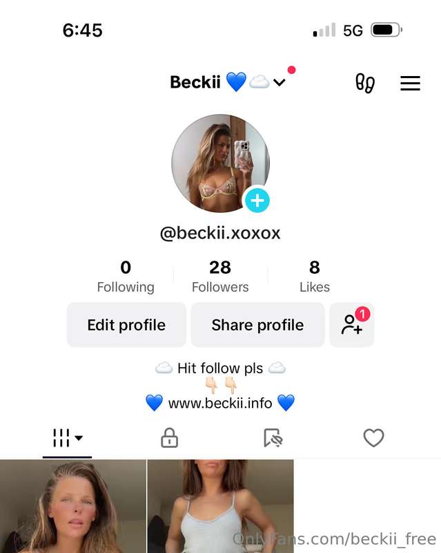 Could you please go and follow my new TikTok account, I’ll b..