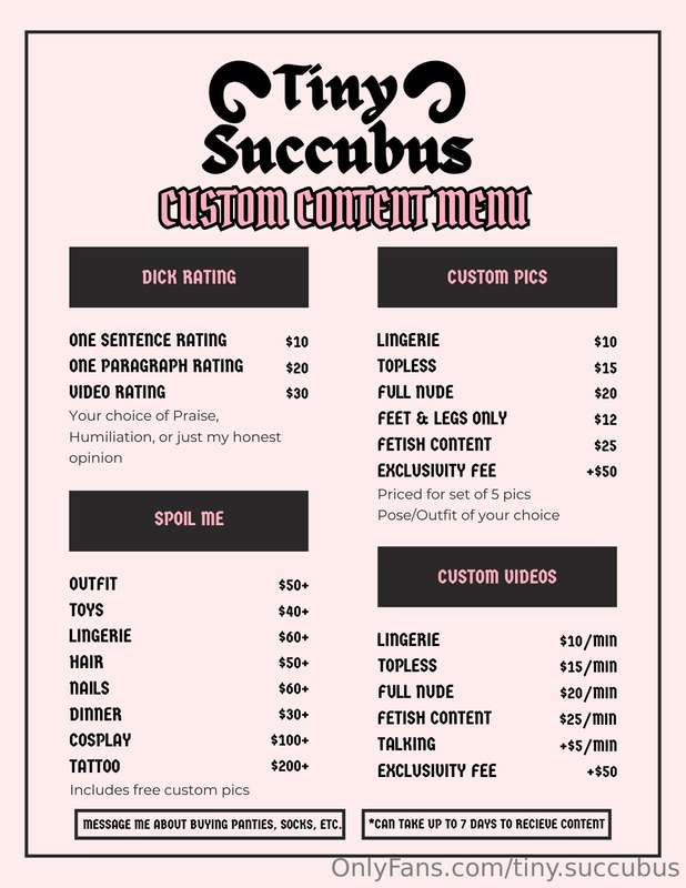 Y’all have been begging me for a menu so I finally made one ..