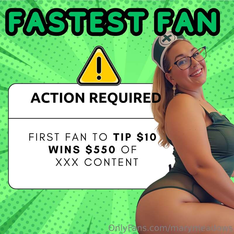 🆘 FASTEST FAN WINS! 🆘Tip $10 for $550 worth of XXX content✉️..