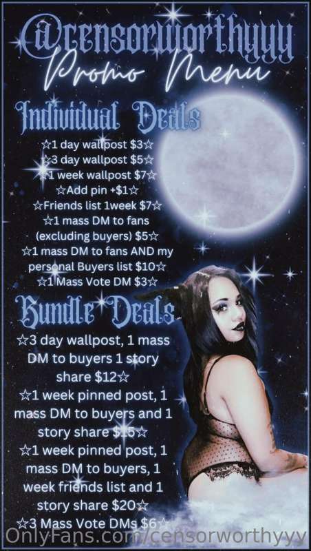 ***Now offering promo and promo deals!***
Tip this post and ..