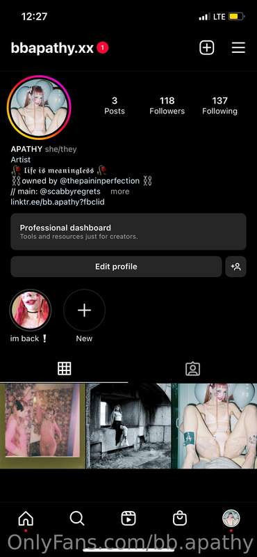Made a new IG account - it’s linked in my page 🖤

follow if ..