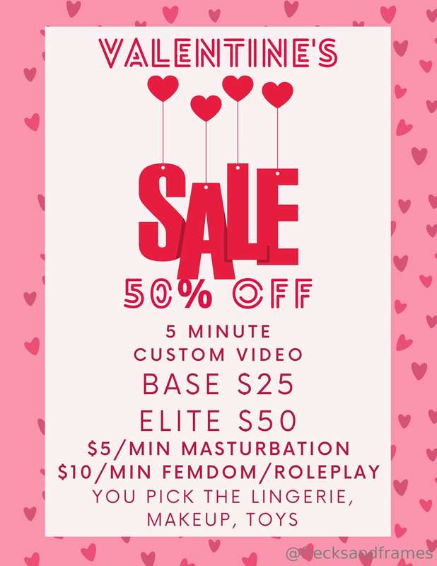 SALE SALE SALE

I'm filming a few EXCLUSIVE custom vids whil..