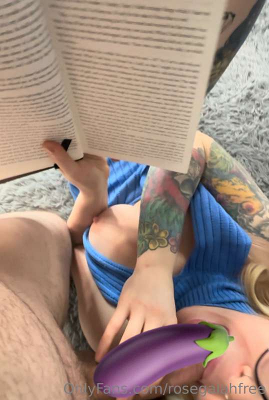 I was trying to read my book, but Rown was so horny he could..