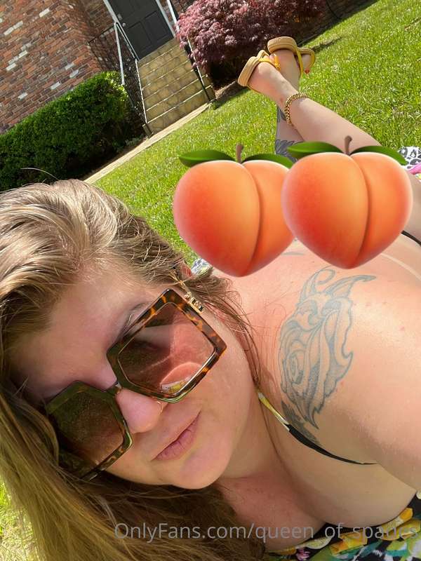 Just laying out in the front yard in my thong bikini. You wa..