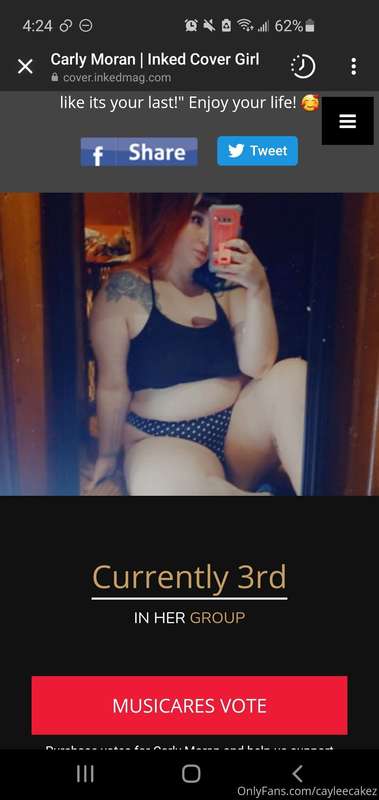 Im 3rd! Please vote everyday!!

https://cover.inkedmag.com/2..