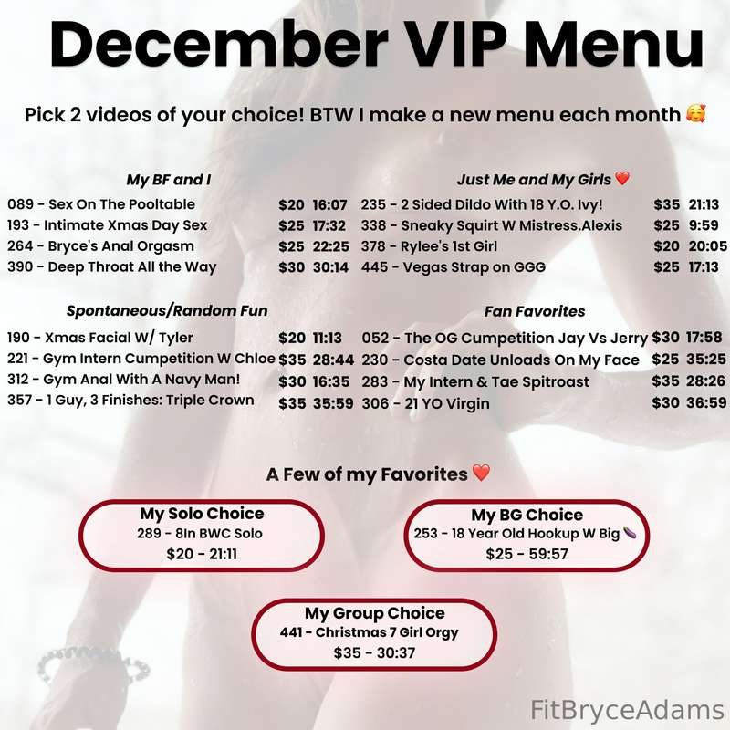 NEW MONTH - NEW VIP MENU 🤗 How to use this below: 📖

When yo..
