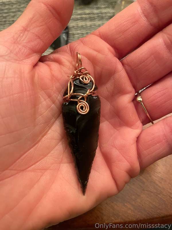 Obsidian arrow head wrapped for Melinda :) I appreciate the ..