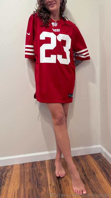 Caden's team is the 49ers and I bought him this jersey befor..