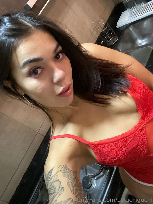 Do you like the way the red bodysuit looks on me, honey? 🔥😈
