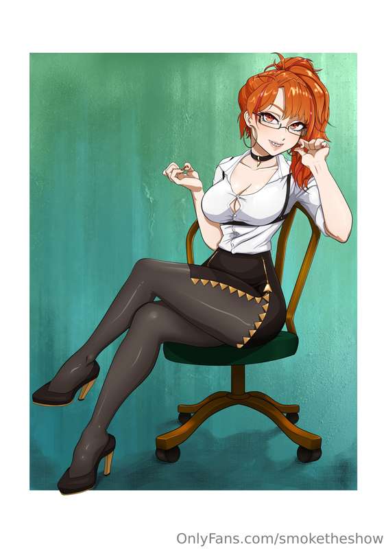 Another pin up commission! V-tuber Mako Fukasame! 