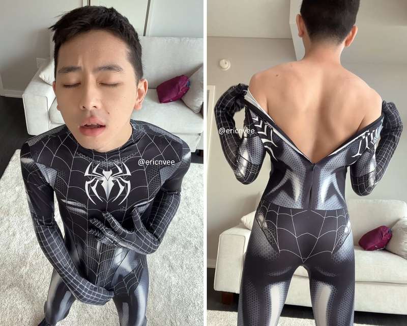 Oh…I was SO wet under my Spidey suit 🖤