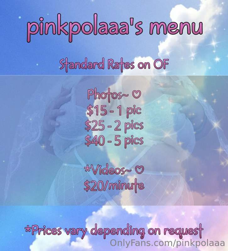 Here's a little image of my prices; if you were wondering~ D..