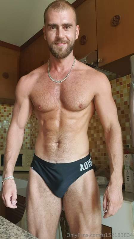 kitchen posing