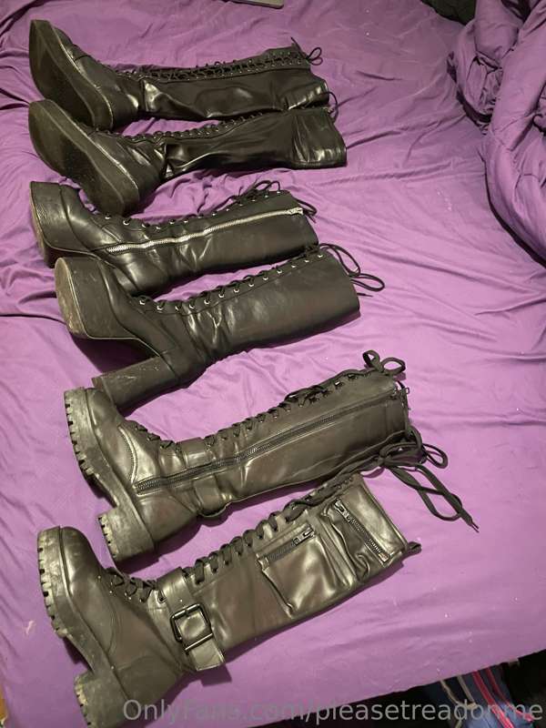These are all my boots but I think I still need more😹 which ..