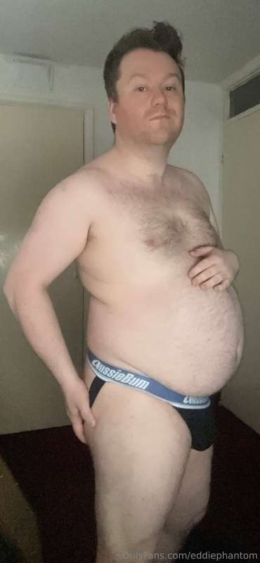 Just a guy in a jock. No big deal.  Yes I am serving up cake..
