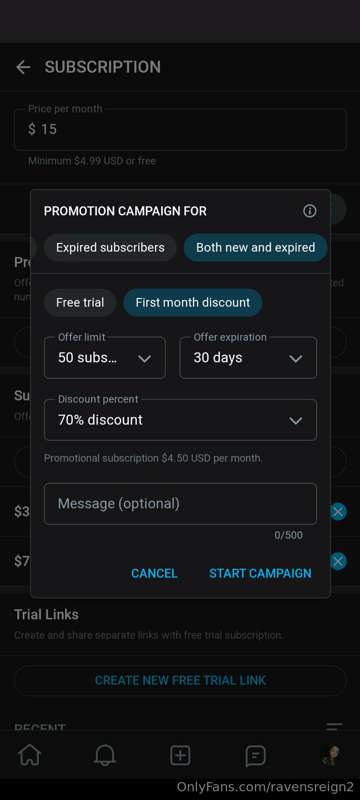 My premium page is under $5 again for new and old subscriber..