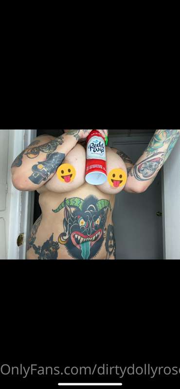 Just me licking whip cream off of my big fat tits 😛