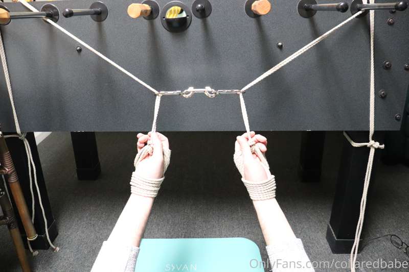 Tied him up real tight tonight.  Not gonna let him go until ..