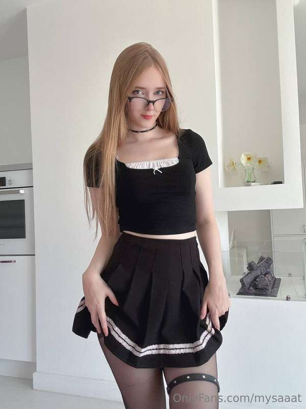 Should I lift my skirt up or take it off completely?🥰