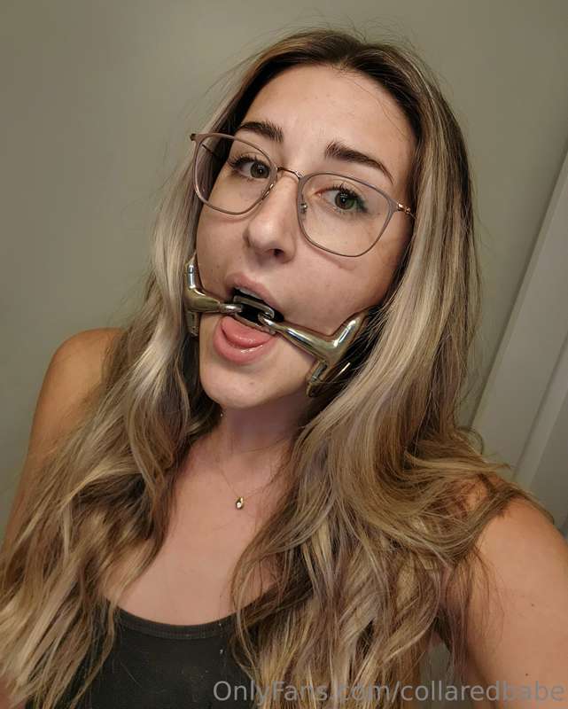Broke out the Fancy Steel bit gag last night 😘 love the gagg..