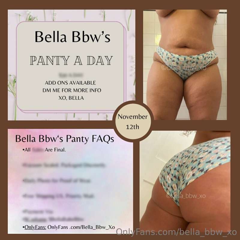 👙 PANTY-A-DAY! 👙

November 12th wear!

Details are blurred t..