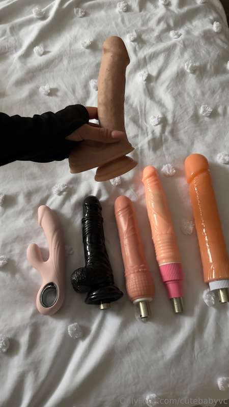 My toys are ready… but only one will get lucky tonight 😏Whic..