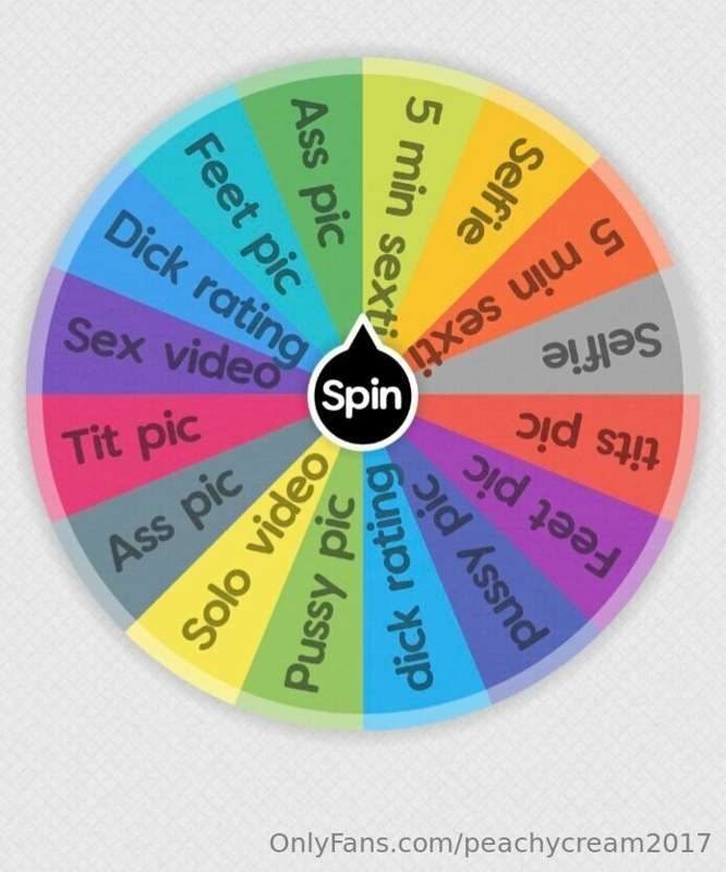 Let's play Spin The Wheel!!!
1-spins $10
2-Spins-$15
3-Spins..