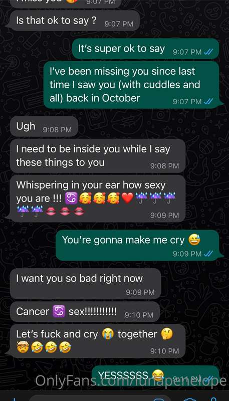Conversation happening right now with my dearest FWB…perfect..
