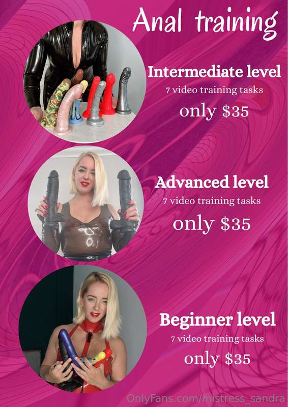 Only $35 to start your proper anal training. Ready to be tra..