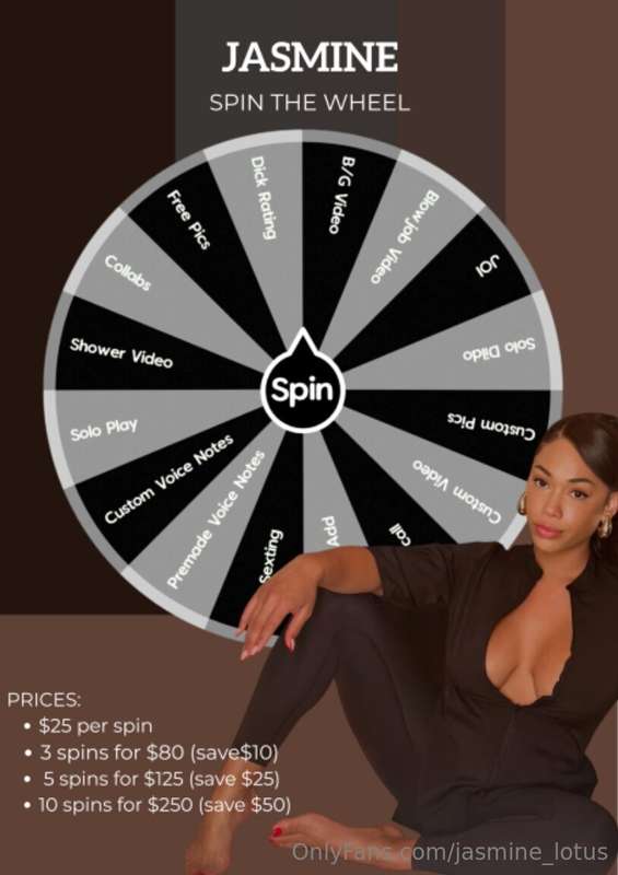 🎯 Spin the Wheel! Only $25 per spin! 🎯Feeling lucky, baby? L..