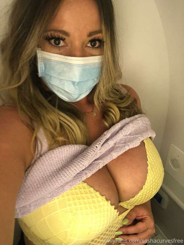 Unlock to take off my bra in the plane toilets...