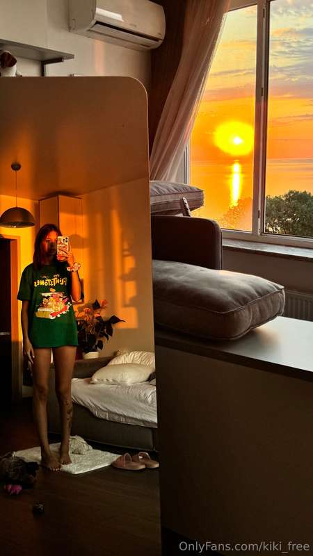 It's evening now, and I'm sitting by the window with a cup o..