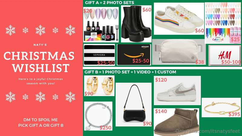Here’s my yearly Christmas Wishlist ✨🎅🏼 Will you pick gift a..
