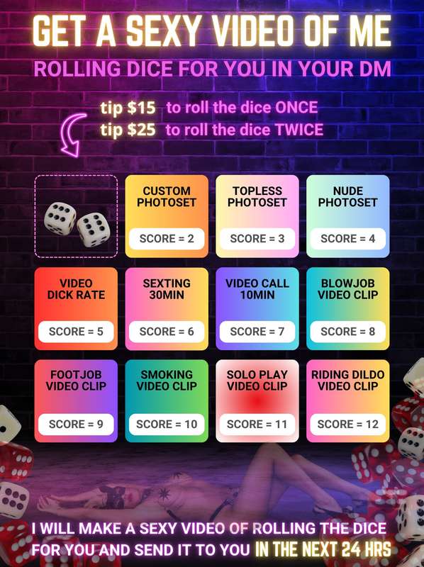 # I WILL MAKE A HOT VIDEO OF MYSELF
**rolling the dice for y..