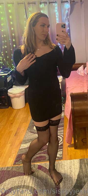 Starting to love these stockings and dress combo a bit mo... | jesswintersof Onlyfans Picture
