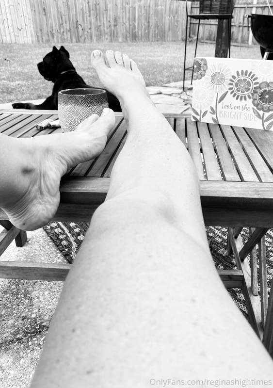 Relaxing in the backyard