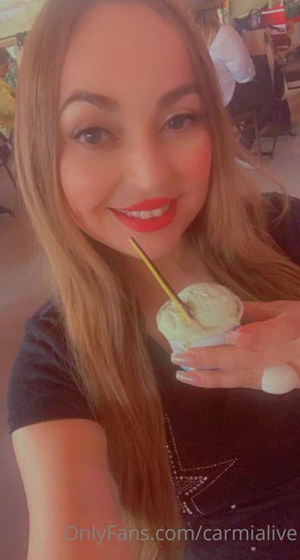 Hmmm I have ice cream, maybe I can eat it on you? 🥵