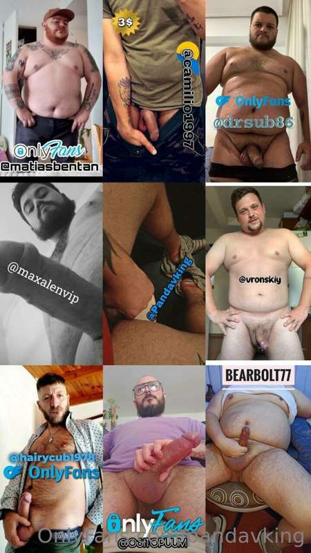 #AD
These bears 🐻 are on fire🔥 
😈We Gonna make you CUM 💦💦
𝑪𝒍..