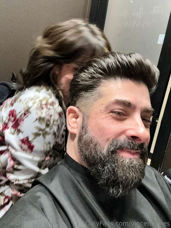 My girl making me all pretty and stuff.