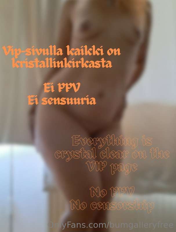 Vip sivulla kaikki kristallinkirkasta
Ei ppv
Ei sensurointia..
