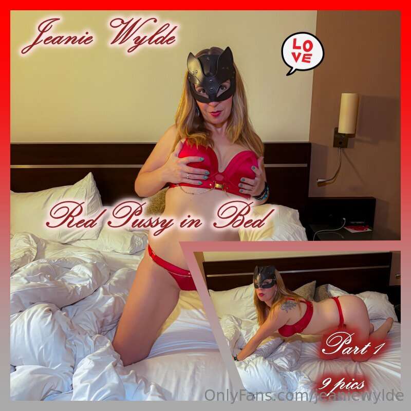 Red Pussy in Bed – Part 1 💋🔥My red lingerie is barely holdin..