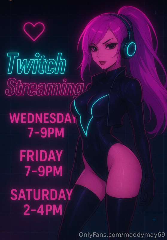 I'll be streaming here after twitch 😘 9:30 pm MST!