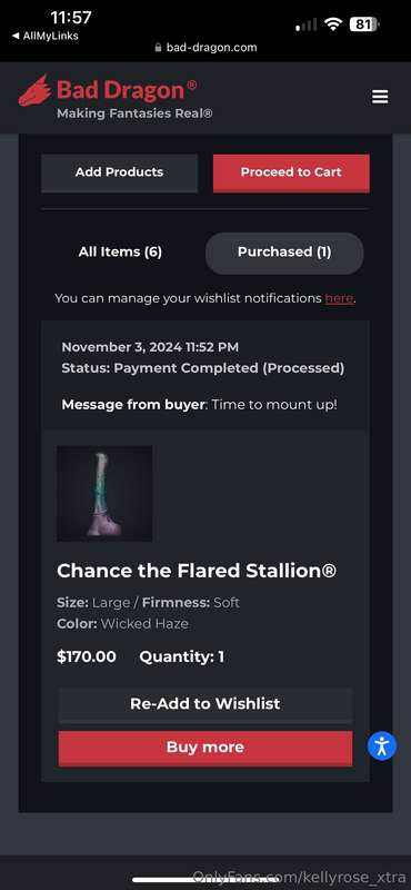 One of my biggest fans purchased my first Bad Dragon toy for..